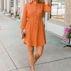 NWT Pink Lilly orange dress